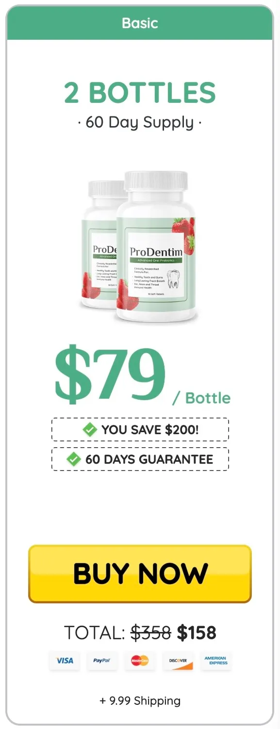 ProDentim 2 bottle package - 60 day supply