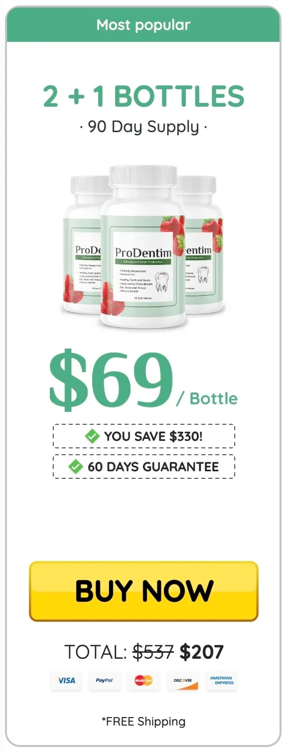 ProDentim 3 bottle package - 90 day supply